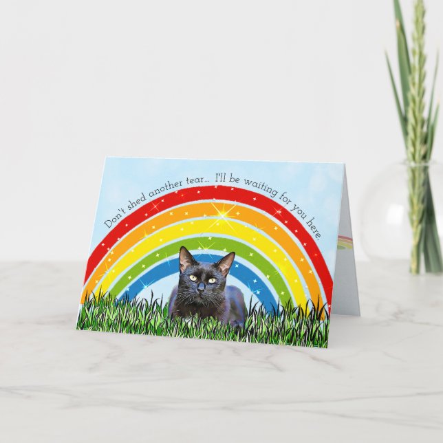 Cartão Rainbow Bridge Cat Loss Simpatia (Frente)