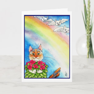Cartão Rainbow Bridge e cats