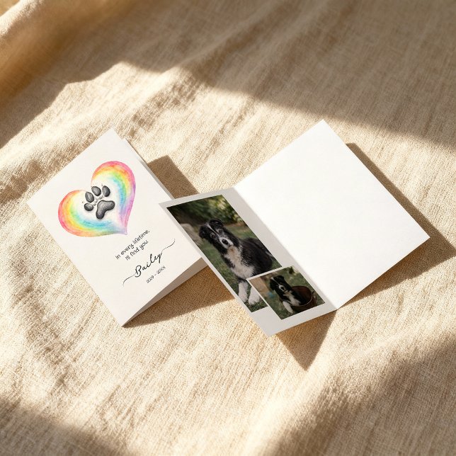 Cartão Rainbow Bridge Pet Memorial Photo Card (Criador carregado)