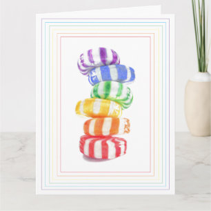 Cartão RAINBOW CANDY Big Greeting Card