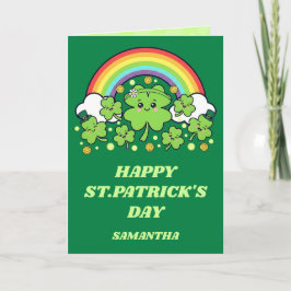 Cartão Rainbow Cheer St. Patrick’s Day Greeting Card