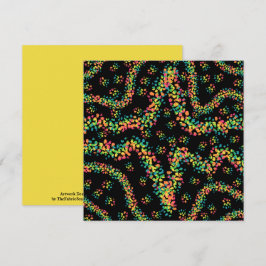 Cartão Rainbow Colored Seurat Style Pointillism Pattern