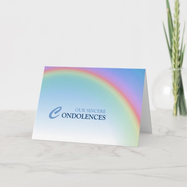 Cartão Rainbow Condolence (Frente)