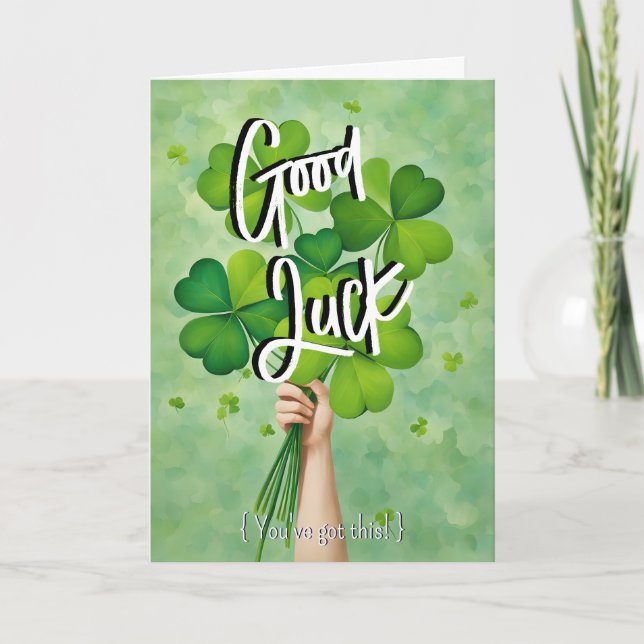 Cartão Rainbow Deseja: Boa Sorte Você Tem Isso! Exame (Frente)