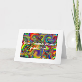 Cartão rainbow design graduations card hand illuatrated