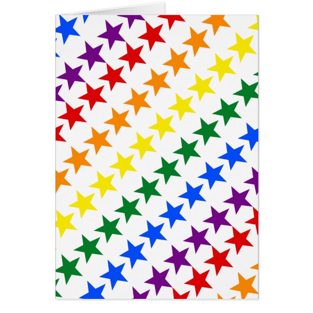 Cartão RAINBOW FLAG STARS + suas ideias (Frente)