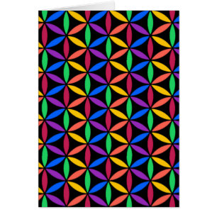 Cartão Rainbow Flower of Life Standard (Flor da Vida)