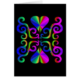 Cartão Rainbow Heart