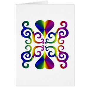 Cartão Rainbow Heart
