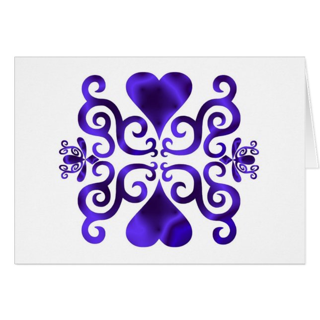 Cartão Rainbow Heart e Lily (Frente Horizontal)