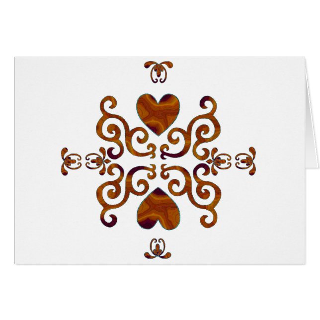 Cartão Rainbow Heart e Lily (Frente Horizontal)