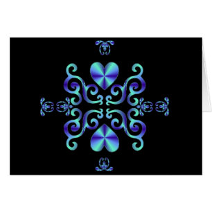 Cartão Rainbow Heart e Lily