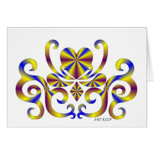 Cartão Rainbow Heart e Lily