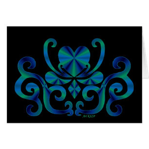 Cartão Rainbow Heart e Lily