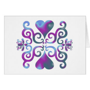 Cartão Rainbow Heart e Lily