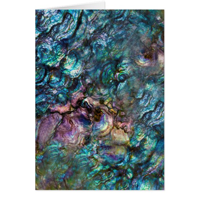 Cartão Rainbow Iridescente Sea Shell Muito Obrigado (Frente)