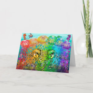 Cartão Rainbow Jellyfish Tentators