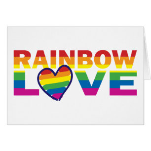 Cartão RAINBOW-LOVE.With-Hearteps