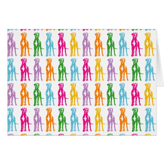 Cartão Rainbow Mastiff Pattern (Frente Horizontal)