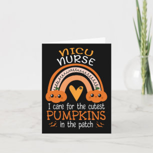 Cartão Rainbow Nicu Enfermeira Cutest Pumpkins No Patch H