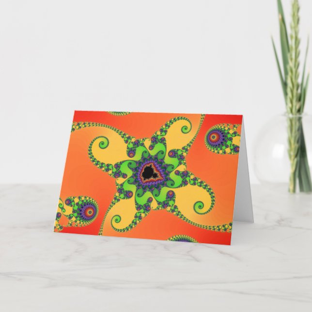Cartão Rainbow Octopuses Greetings Card (Frente)