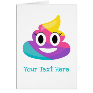 Cartão Rainbow Poop Emoji