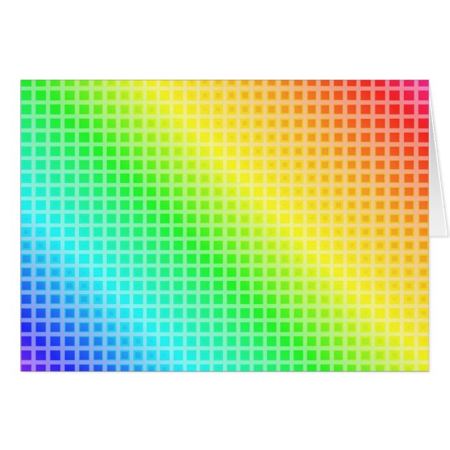 Cartão Rainbow Squares (Frente Horizontal)