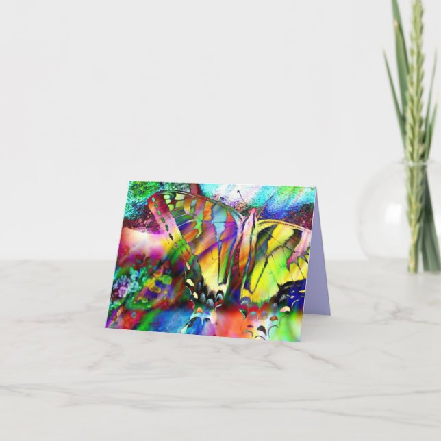 Cartão Rainbow Swallowtail (Frente)