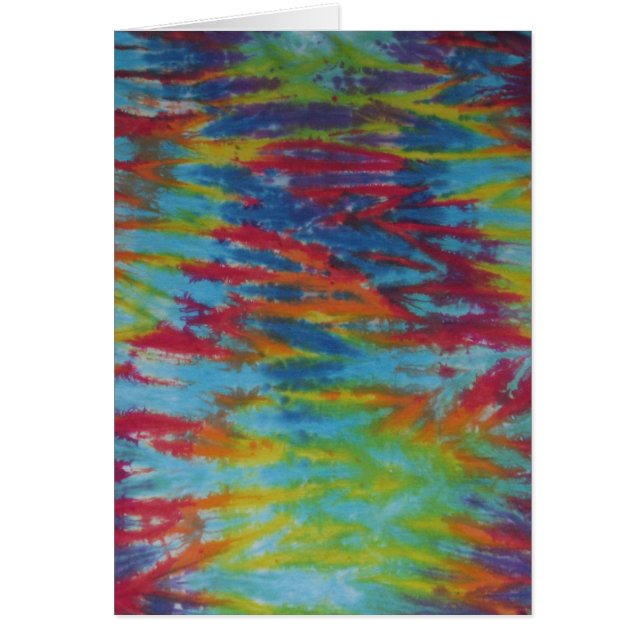 Cartão Rainbow Tiger Stripes Tie Dye PhatDyes (Frente)