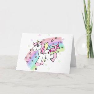 Cartão Rainbow Unicorn