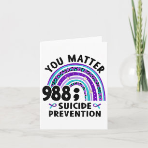 Cartão Rainbow You 988 Suicídio Prevenção Prevenção Sensi