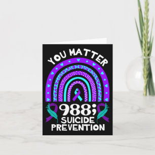 Cartão Rainbow You Problem 988 Suicídio Prevenção Awarene