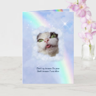 Cartão RainbowBridge PetLoss Ann. w. seu texto e foto)