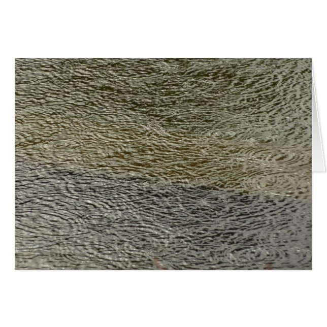 Cartão Raindrop Ripples Fotografia Abstrato (Frente horizontal)