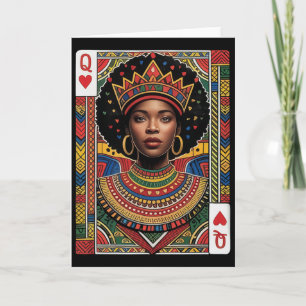 Cartão Rainha Africana Carta Melanina Orgulho Negro Blm J
