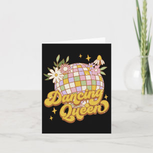 Cartão Rainha Boho Dançante Flor Disco 70 e 80 Mulheres