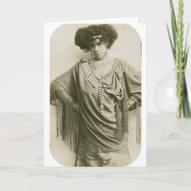 Cartão "Rainha da Calçada", Aida Overton Walker (Frente)