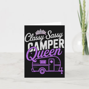 Cartão Rainha da Caravana Vintage Vibrações de Camping de