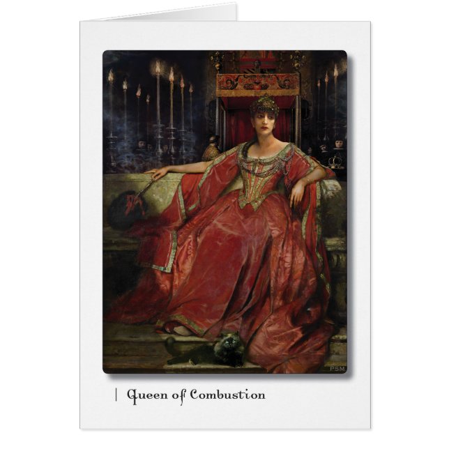 Cartão Rainha da combustão (Frente)