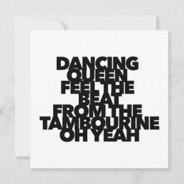 Cartão RAINHA DA DANÇA SINTA O RITMO TAMBORIM canção pop