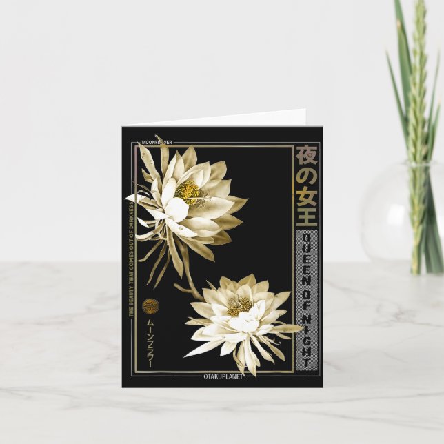 Cartão Rainha Da Flor De Lua Noturna Ephyllum Japonesa (Frente)