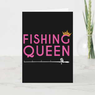Cartão Rainha da Pesca - Presente Divertido de Roupas par