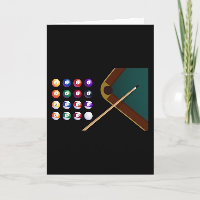 Cartão Rainha da Piscina Billiard (Frente)