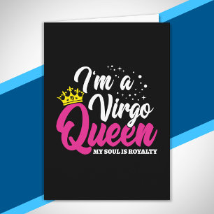 Cartão Rainha de Aniversário de Virgem Astrologia Agosto