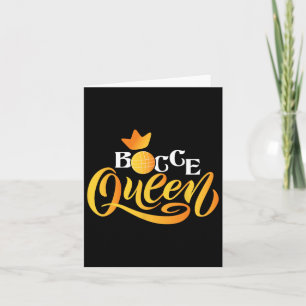 Cartão Rainha de Bocce - Jogo de Boliche