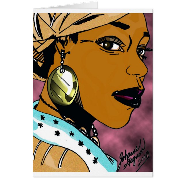 Cartão Rainha de Nubian (Frente)