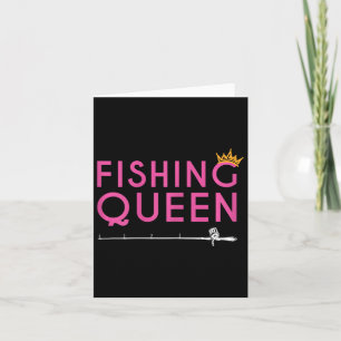 Cartão Rainha de Pesca - Engraçada Dama de Roupa