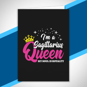 Cartão Rainha do Aniversário de Sagitário Astrologia Sign