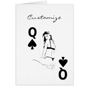 Cartão Rainha do biquíni Spades Thunder_Cove