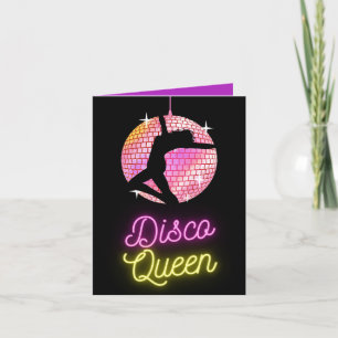 Cartão rainha do disco brilhante personalizada diva vibra
